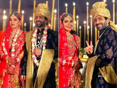 Mansi Srivastava Wedding Pics: सुर्ख लाल जोड़े में दुल्हन बनीं मानसी श्रीवास्तव, कपिल देखते ही रह गए