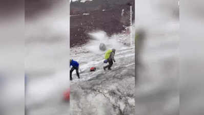 Watch Video: उंचावरून गिर्यारोहकांवर कोसळला पर्वताचा कडा! थरारक घटना कॅमेऱ्यात कैद