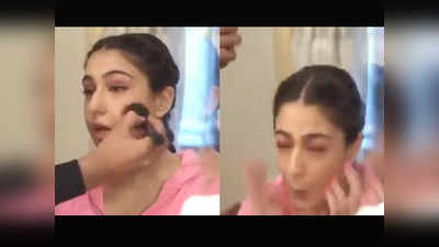 Sara Ali Khan के साथ मेकअप रूम में हुआ हादसा, चेहरे के पास फटा बल्ब, देखिए वीडियो