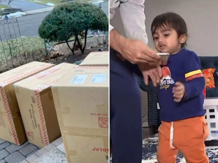 toddler accidentally orders furniture from mothers mobile us new jersey