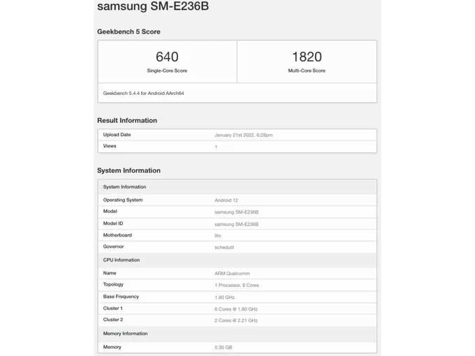 samsung f23 chip.