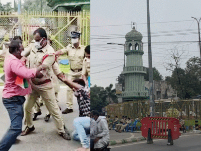 Andhra pradesh news: आंध्र प्रदेश में जिन्ना टावर पर तिरंगा फहराने की कोशिश, हिरासत में लिए गए हिंदू वाहिनी के नेता
