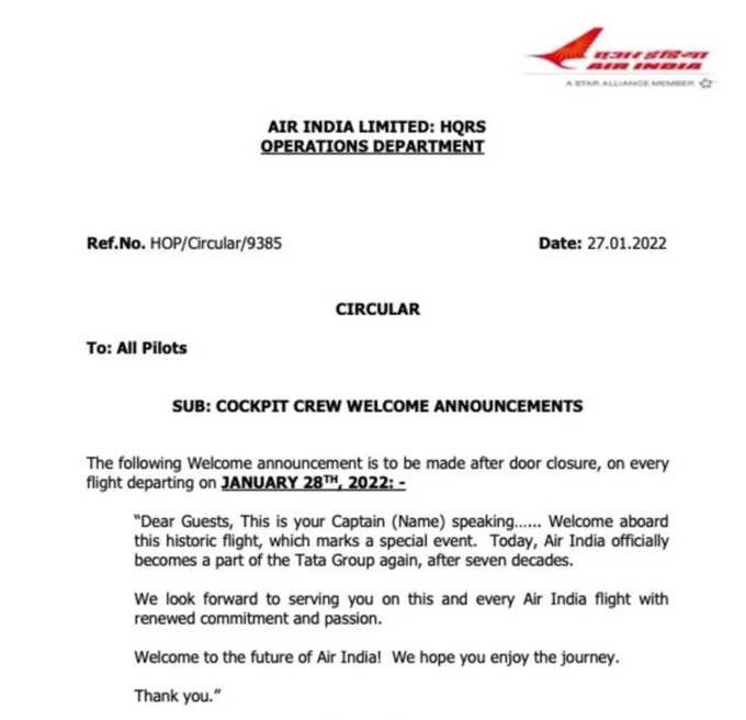 air india new announcement