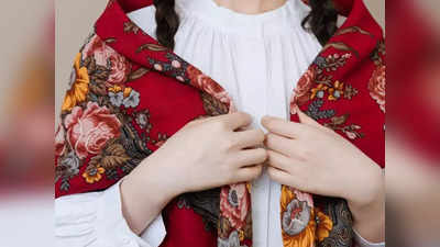 குளிர்காலத்தில் போர்த்திக்கொள்ள இதமான woolen shawl.