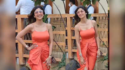 VIDEO: हवा में लहराती ड्रेस को यूं संभालती दिखीं Shilpa Shetty, फैंस बोले- हवा हवाई