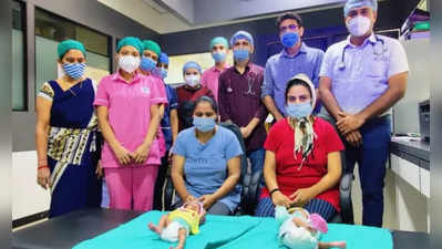 Surat News: અધૂરા માસે જન્મેલી જોડિયા બાળકીઓ 28 દિવસ લડીને કોરોના સામે જીંદગીનો જંગ જીતી