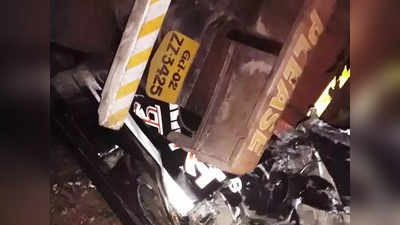 भीषण अपघात: इनोव्हावर ट्रक उलटला; दोन महिला पोलिसांसह तिघांचा मृत्यू
