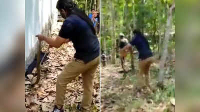 महिला ने कोबरा को ऐसे पकड़ा कि वीडियो देख लोग करने लगे बहादुरी की तारीफ 