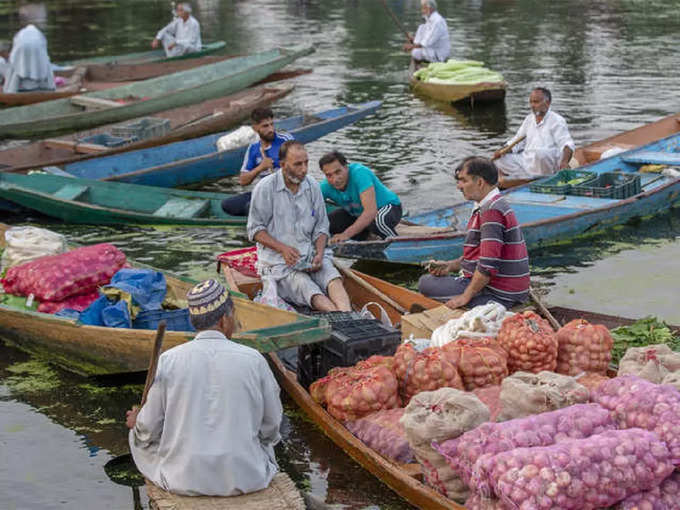 फ्लोटिंग मार्केट, कश्मीर - Floating Market, Kashmir