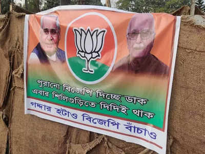 এবার দিদিই থাক’, শিলিগুড়িতে পড়ল BJP-এর ফ্লেক্স