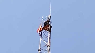 Chhatarpur News : मेरी बसंती को बुलाओ... वैलेंटाइन डे से पहले टावर पर चढ़ चिल्लाने लगा युवक