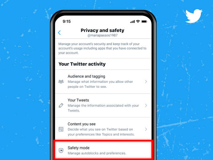 twitter safety mode feature.