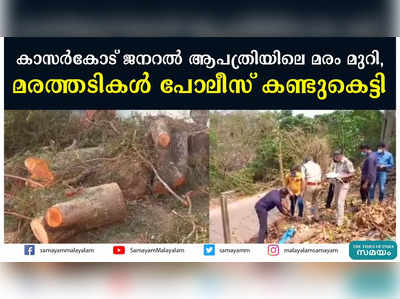 കാസര്‍കോട് ജനറൽ ആശുപത്രിയിലെ മരം മുറി,  മരത്തടികള്‍ പോലീസ് കണ്ടുകെട്ടി