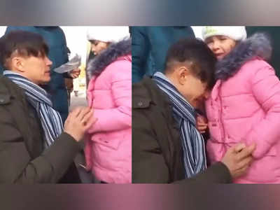 मुलीला निरोप देताना वडील ढसाढसा रडले; यूक्रेनमधील चिमुकलीचा Video Viral