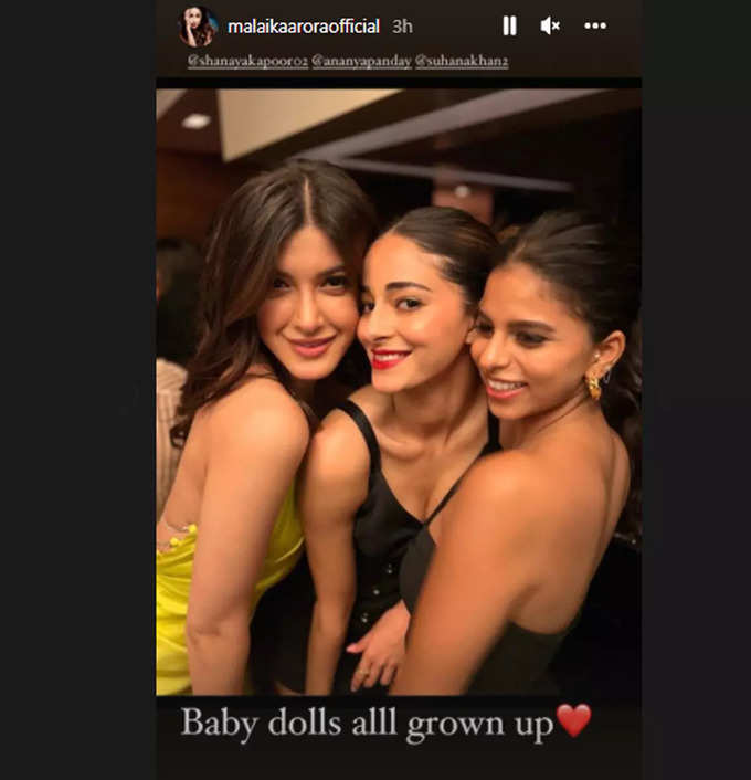 Suhana Khan, Ananya Panday and Shanaya Kapoor together