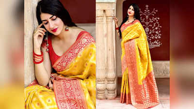 सिर्फ ₹580 की शुरुआती रेंज में मिलेंगी Satin Silk Saree, पहनकर दिखेंगी खूबसूरत