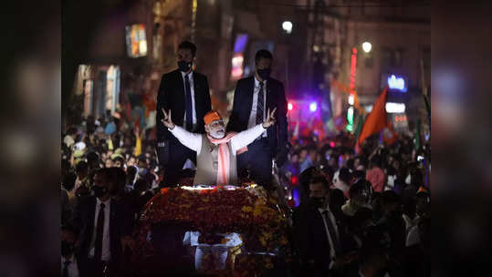 Narendra Modi Varanasi: वाराणसी में मेगा रोड शो... बाबा...                                         