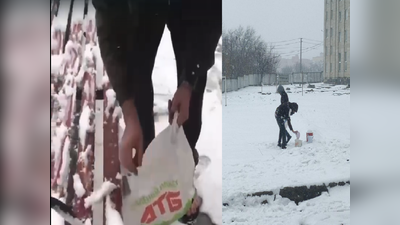 Ukraine crisis:बर्फ पिघलाकर बुझा रहे हैं प्यास, सूमी से भारतीय छात्रों की रुला देने वाली तस्वीर