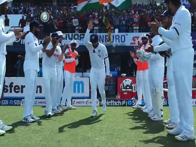 Virat Kohli guard of honour: 100वें टेस्ट मैच में विराट कोहली को मिला गार्ड ऑफ ऑनर, गले लगकर कप्तान रोहित शर्मा का किया शुक्रिया