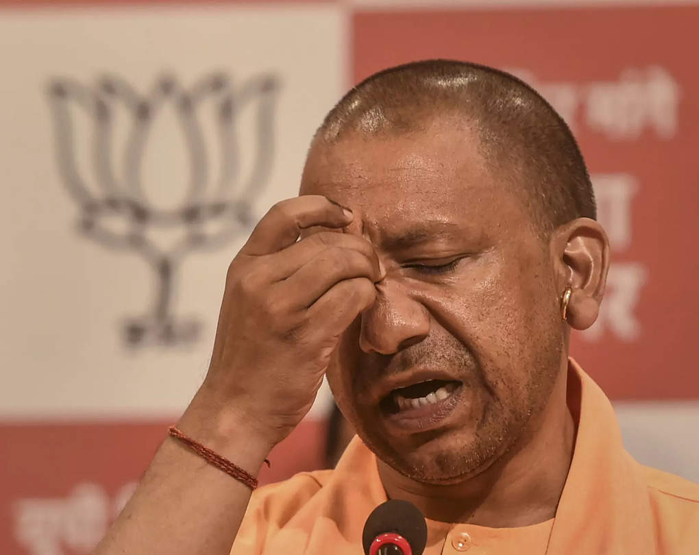 Lucknow: Uttar Pradesh Chief Minister Yogi Adityanath addresses a press conferen...