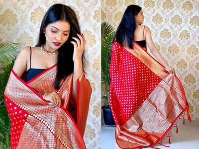 500 रुपए से भी कम कीमत में मिल रही हैं ये Red Silk Saree, वजन में हैं हल्की और क्वालिटी है शानदार