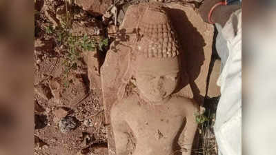 Ashoknagar News : खजाने के लिए प्राचीन गढ़पैहरा पर हुई खुदाई, तो निकली 7 फीट ऊंची जैन प्रतिमा