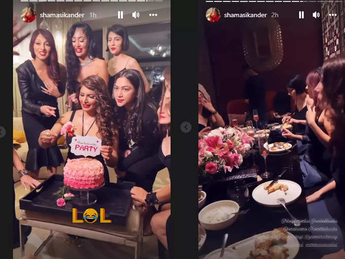 shama sikander celebrating her bachelorette party