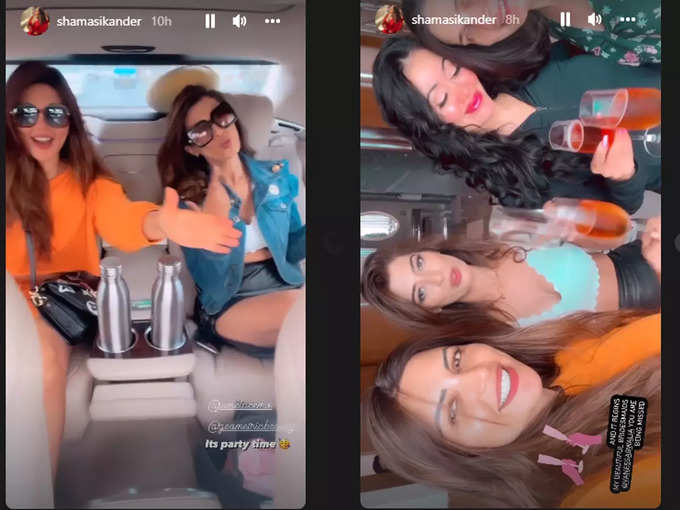 shama sikander celebrating her bachelorette party