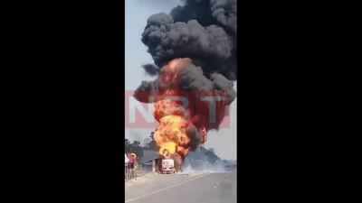 Madhubani News : पेट्रोल टैंकर में लगी भयंकर आग, मधुबनी में मच गई अफरातफरी