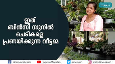 ഇത് ബിൻസി സുനിൽ ചെടികളെ പ്രണയിക്കുന്ന വീട്ടമ്മ