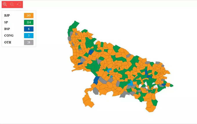 યુપીમાં ભાજપ ક્યાં-ક્યાં આગળ?