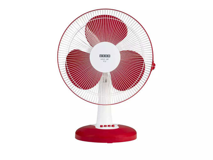 Usha Mist Air ICY 400mm Table Fan (Red)