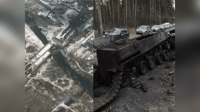 Russia Ukraine Conflict: यूक्रेन के हमलों से घबराई रूसी सेना, 64 किमी लंबे काफिले को छिपाया, कीव में भारी तबाही