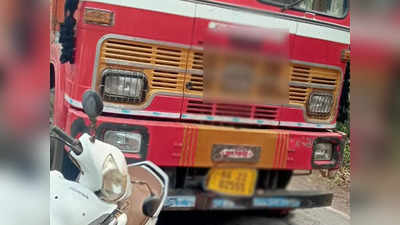 मुंबई-गोवा महामार्गावर विचित्र आणि भीषण अपघात, ट्रकच्या जोरदार धडकेनंतर दुचाकी बसवर आदळली