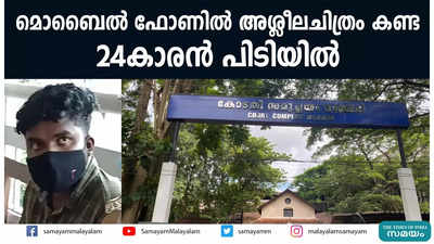 മൊബൈല്‍ ഫോണില്‍ അശ്ലീലചിത്രം കണ്ട 24കാരന്‍ പിടിയില്‍