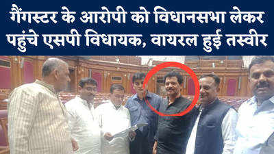 Gangster in Vidhansabha: हत्या के आरोपी गैंगस्टर को यूपी विधानसभा के अंदर ले आए एसपी विधायक, फोटो वायरल 