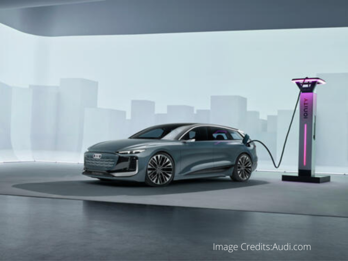 Audi A6 Avant Etron charging