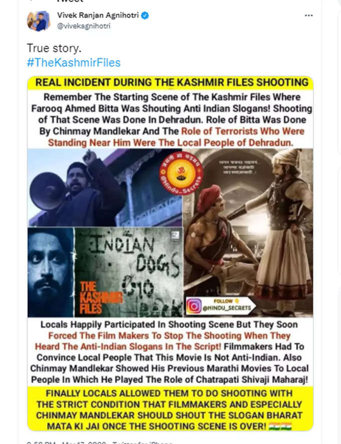 The Kashmir Files Shooting Was Stalled In Dehradun After People Heard Anti Hindu Slogan