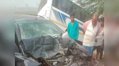 Road Accident In Buxar : बक्सर में बस और कार की सीधी भिड़ंत, दो की मौत