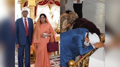 सीजेआई ने पत्नी के साथ दुबई के गुरुद्वारे में की अरदास, अबू धाबी में भारतीय समुदाय ने किया सम्मानित