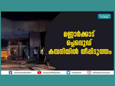 മണ്ണാർക്കാട് പ്ലെെവുഡ് കമ്പനിയിൽ തീപ്പിടുത്തം, വീഡിയോ കാണാം