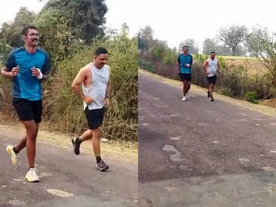 Two IPS Officer Running Video : पुलिस कितनी मुस्तैद... यह देखने के लिए DIG और SP ने 15 किमी तक लगाई दौड़