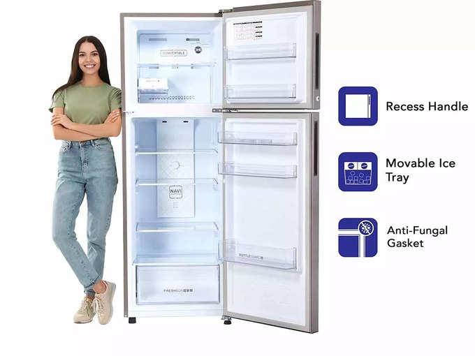 ​Haier 258 L 3 Star Inverter Frost-Free Double Door Refrigerator