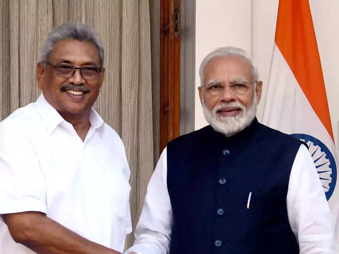 Rajapaksa with PM Modi