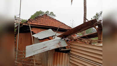 storm in ratnagiri: रत्नागिरीला वादळाचा मोठा तडाखा; घरे, गोठयांसह आंबा, काजू, नारळाच्या झाडांचे नुकसान
