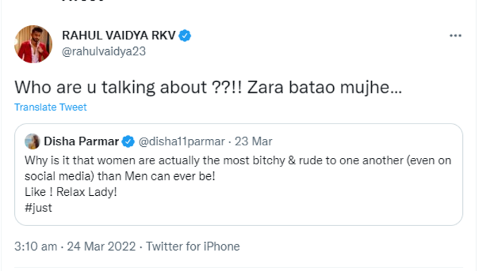 rahul vaidya tweet