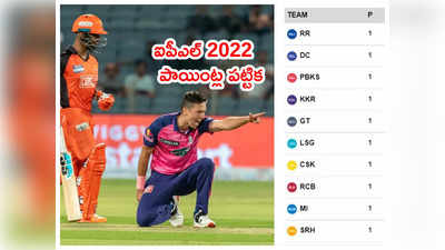 IPL 2022 పాయింట్ల పట్టికలో SRH లాస్ట్.. టాప్‌లో ఏ టీమ్ ఉందంటే?