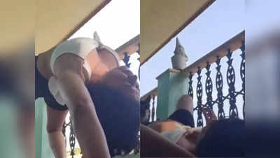 VIDEO: चक्रासन करते-करते धड़ाम से गिरीं Kavita Kaushik, मुंह से निकला- ओह नो