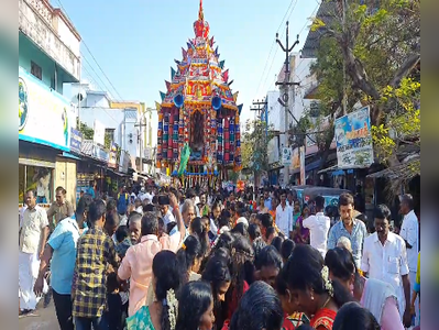 கீழ்வேளூர் அஞ்சுவட்டத்தம்மன் தேர்த்திருவிழா... தேர் இழுத்து பக்தர்கள் பரவசம்!