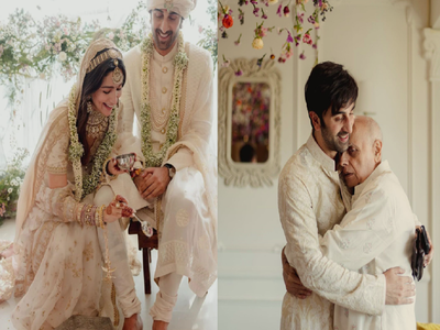Ranbir Kapoorના હાથમાં દીકરી Alia Bhattનો હાથ સોંપતા ભાવુક થયા Mahesh Bhatt, જમાઈને ભેટી પડ્યા 